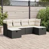 Image de vidaXL Vidaxl Salon De Jardin 6 Pcs Avec Coussins Noir Résine Tressée