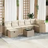 Image de Vidaxl Salon De Jardin Avec Coussins 8 Pcs Beige RÃ©sine TressÃ©e