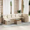 Image de Vidaxl Salon De Jardin Avec Coussins 8 Pcs Beige RÃ©sine TressÃ©e