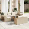 Image de vidaXL Vidaxl Salon De Jardin 11 Pcs Avec Coussins Beige Résine Tressée