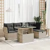 Image de vidaXL Salon de jardin 6 pcs avec coussins gris clair résine tressée3326143