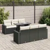 Image de Vidaxl Salon De Jardin 7 Pcs Avec Coussins Noir RÃ©sine TressÃ©e