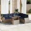 Image de Vidaxl Salon De Jardin Avec Coussins 7 Pcs Gris RÃ©sine TressÃ©e Acacia