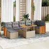 Image de Vidaxl Salon De Jardin Avec Coussins 8 Pcs Beige RÃ©sine TressÃ©e Acacia