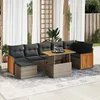 Image de vidaXL Vidaxl Salon De Jardin Avec Coussins 8 Pcs Gris Résine Tressée Acacia