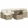 Image de vidaXL Salon de jardin avec coussins 7 pcs beige résine tressée3327818
