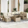 Image de Vidaxl Salon De Jardin Avec Coussins 8 Pcs Beige RÃ©sine TressÃ©e