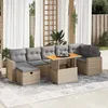 Image de Vidaxl Salon De Jardin Avec Coussins 5 Pcs Beige RÃ©sine TressÃ©e Acacia