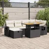 Image de Vidaxl Salon De Jardin Avec Coussins 8 Pcs Noir RÃ©sine TressÃ©e Acacia