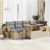 Image de vidaXL Salon de jardin avec coussins 8 pcs beige résine tressée3328137