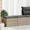 Image de vidaXL Salon de jardin 2 pcs avec coussins gris résine tressée acacia3328663