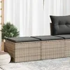 Image de Vidaxl Salon De Jardin 2 Pcs Avec Coussins Gris RÃ©sine TressÃ©e Acacia