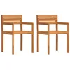 Image de vidaXL Vidaxl Chaises De Jardin 2 Pièces 50x53x80 Cm Bois Massif Acacia
