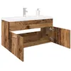 Image de vidaXL Meuble avec vasque intégrée vieux bois bois d'ingénierie3328909