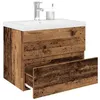 Image de vidaXL Meuble lavabo avec bassin et robinet intégrés vieux bois3328931