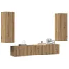 Image de vidaXL Meubles TV muraux 4 pcs chÃªne artisanal bois d'ingÃ©nierie