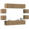 Image de vidaXL Ensemble de meuble TV mural 8 pcs chêne artisanal3328950