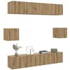 Image de vidaXL Ensemble de meuble TV mural 6 pcs chêne artisanal3328990