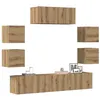 Image de vidaXL Ensemble de meuble TV mural 7 pcs chêne artisanal3329014