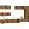 Image de Vidaxl Ensemble De Meuble Tv Mural 7 Pcs Vieux Bois Bois D'ingénierie