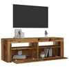 Image de vidaXL Tables de chevet 2 pcs avec LED vieux bois 60x35x40 cm