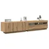 Image de vidaXL Meuble TV avec lumières LED chêne artisanal bois d'ingénierie3329166