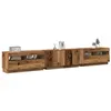 Image de vidaXL Meuble TV avec lumières LED vieux bois bois d'ingénierie3329167