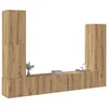 Image de vidaXL Ensemble de meuble TV mural 4 pcs chÃªne artisanal