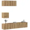 Image de vidaXL Ensemble de meuble TV mural 4 pcs chêne artisanal3329220