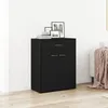 Image de Buffet vidaXL Noir ChÃªne 60x30x75 cm en bois d'ingÃ©nierie