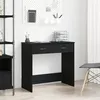 Image de vidaXL Bureau Vidaxl Noir En Chêne 80x40x75 Cm En Bois D'ingénierie