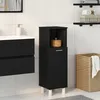 Image de Armoire De Bain Vidaxl Noir ChÃªne 30x30x95 Cm Bois