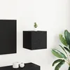 Image de Meuble TV mural vidaXL en chÃªne noir 30,5x30x30 cm