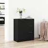 Image de vidaXL Buffet En Chêne Noir Vidaxl 60x30x70 Cm En Bois D'ingénierie