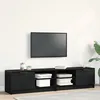 Image de meuble TV vidaXL 2 pcs ChÃªne Noir 80x35x36,5 cm Bois d'ingÃ©nierie