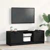 Image de Meuble TV vidaXL Noir ChÃªne 102x35x36,5 cm Bois d'ingÃ©nierie