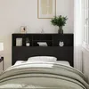 Image de Cabinet De TÃªte Vidaxl - ChÃªne Noir, 140x19x103,5 Cm, FabriquÃ© En Bois D'ingÃ©nierie