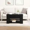 Image de Table basse en chÃªne noir vidaXL 79x49x41 cm en bois reconstituÃ©