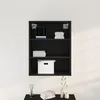 Image de vidaXL Armoire murale suspendue ChÃªne Noir 69,5 x 32,5 x 90 cm