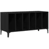 Image de vidaXL Vidaxl Cabinet De Rangement En Chêne Noir - 100x38x48 Cm En Bois D'ingénierie