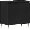 Image de vidaXL vidaXL Meuble Sous Lavabo Chêne Noir 58x33x60 cm Bois d'Ingénierie