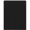 Image de Meuble mural vidaXL en chÃªne noir 69,5x34x90 cm en bois d'ingÃ©nierie