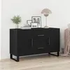Image de Buffet vidaXL Noir ChÃªne 100x36x60 cm Bois d'ingÃ©nierie