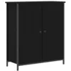 Image de vidaXL Buffet ChÃªne Noir 70x30x80 cm Bois d'ingÃ©nierie et Acier