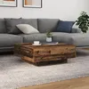 Image de Table Basse Vidaxl Avec LumiÃ¨res Led En Bois Ancien 80x80x31 Cm