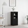 Image de Buffet vidaXL avec lumiÃ¨res LED ChÃªne noir 41x37x100 cm