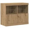 Image de Vidaxl Buffet Avec LumiÃ¨res Led ChÃªne 81x37x67 Cm