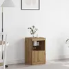 Image de Buffet Vidaxl Avec LumiÃ¨res Led ChÃªne Artisan 41x37x67 Cm