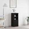 Image de Buffet vidaXL avec lumiÃ¨res LED ChÃªne Noir 41x37x100 cm