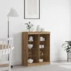 Image de Vidaxl Buffet Avec LumiÃ¨res Led ChÃªne Artisan 41x37x100 Cm